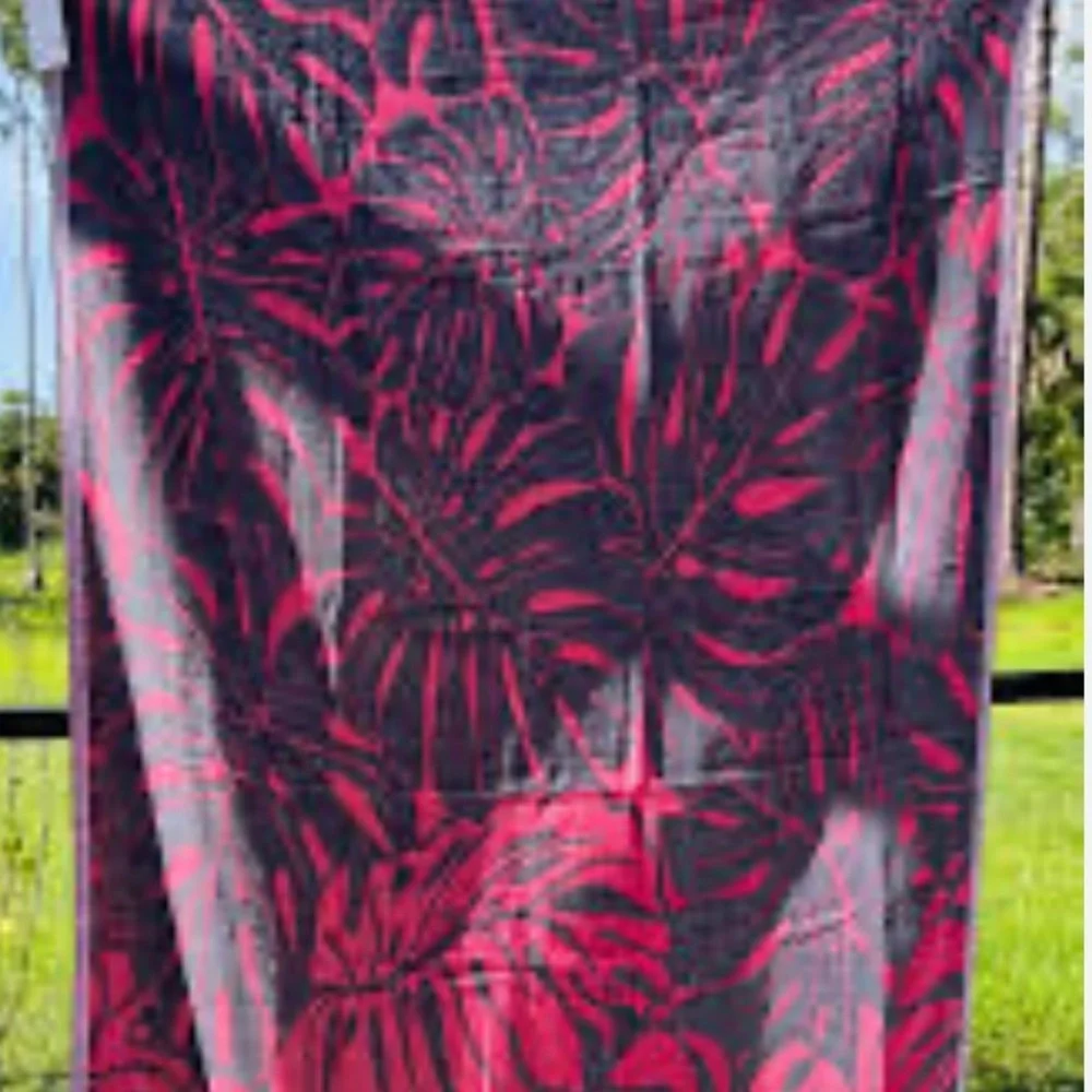 Monsteras Woven Tropical Leaf Organic Cotton Beach Towel Modern